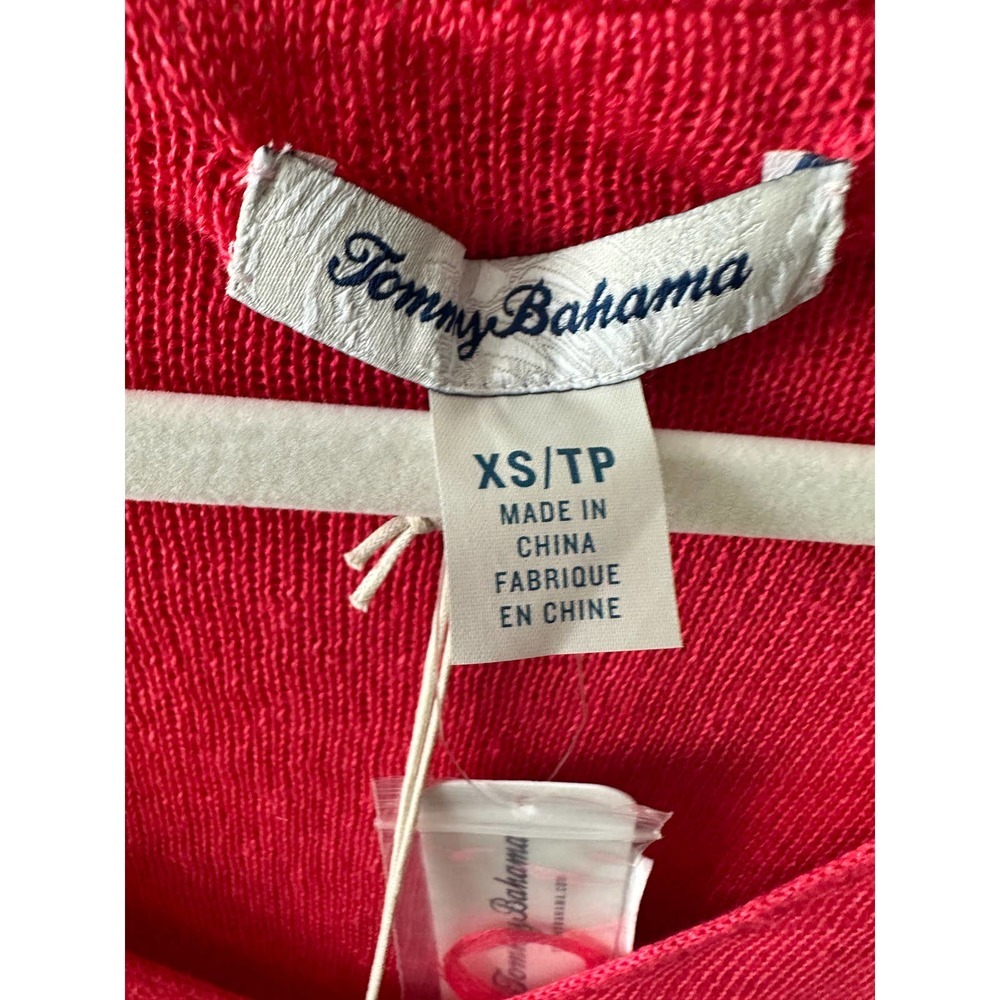 Tommy Bahama Women’s Alana Linen Side Tie V-Neck Sweater - Picture 7 of 13